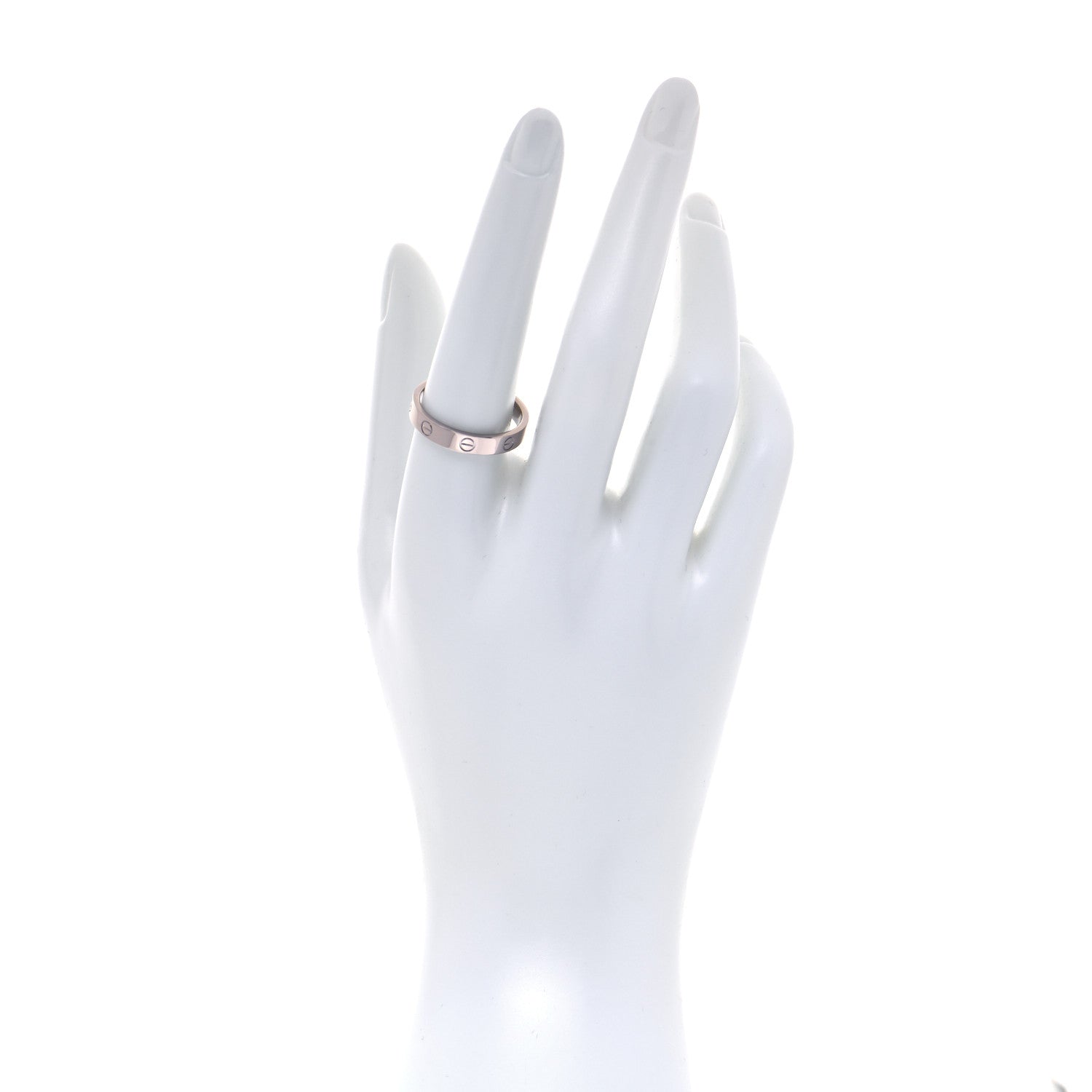 Cartier 18K White Gold Diamond 4mm LOVE Wedding Band Ring 59 8.75 2 of 5