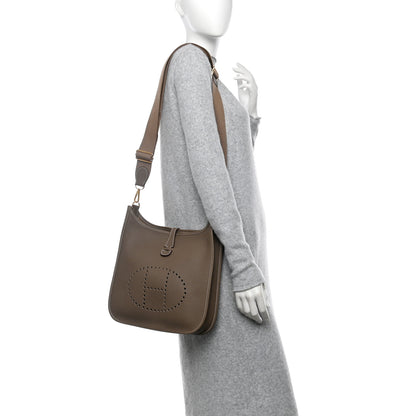 Hermes Taurillon Clemence Evelyne III PM Etoupe 2 of 11