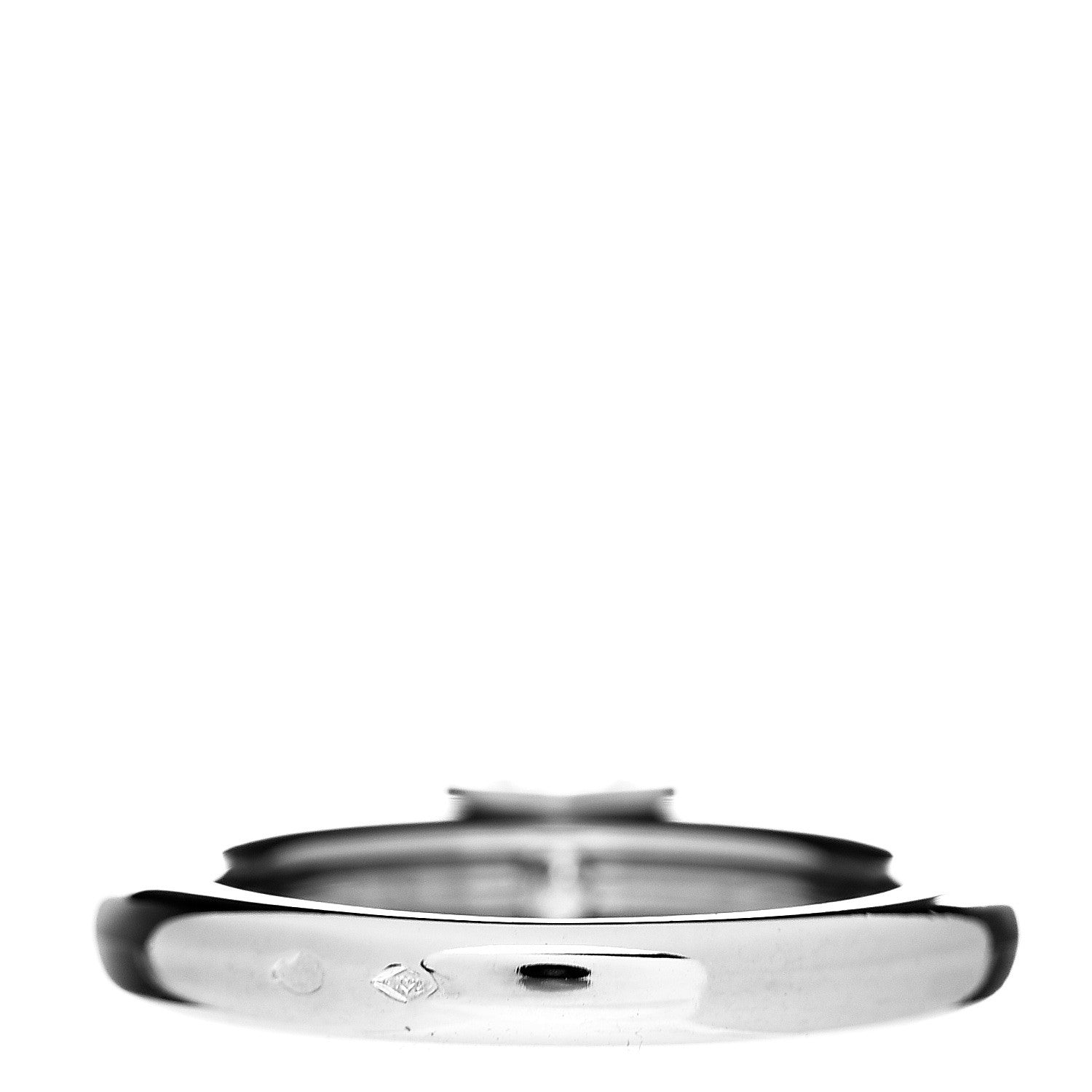 Cartier 18K White Gold Diamond .42ct C De Solitaire Ring 52 6 4 of 7