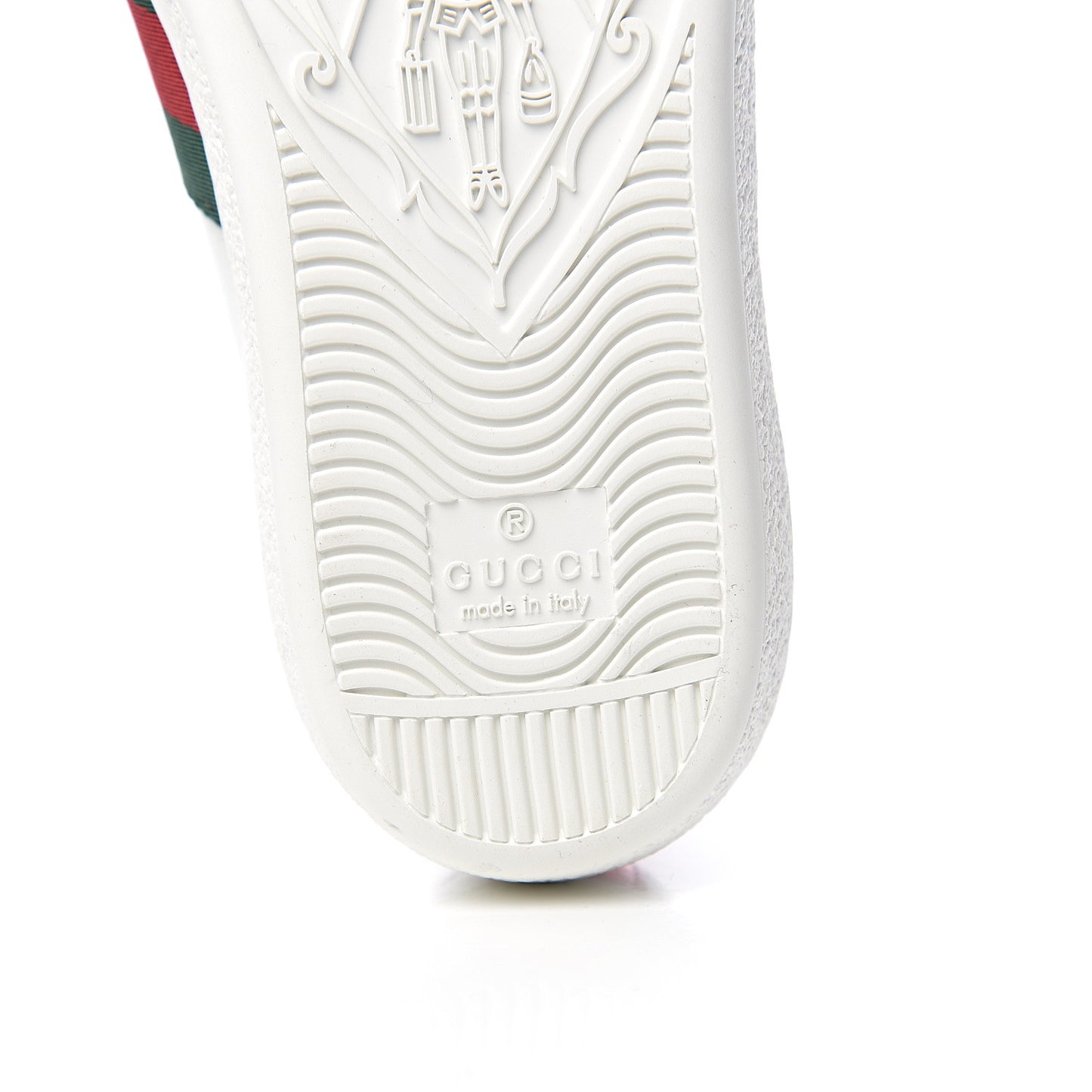 Calfskin Ayers Web Heart Embroidered Womens Ace Sneakers 34 White