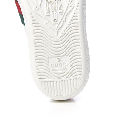 Gucci Calfskin Ayers Web Heart Embroidered Womens Ace Sneakers 34 White 7 of 9
