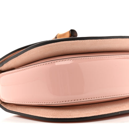 Gucci Patent Crystal Mini Bamboo 1947 Top Handle Chain Bag Powder Pink 9 of 13