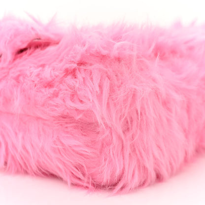 Balenciaga Faux Fur Small Downtown Shoulder Bag Pink 10 of 12