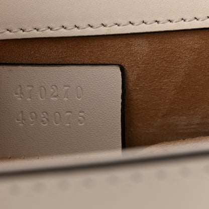 Gucci Calfskin Mini Sylvie Top Handle Bag White 7 of 13