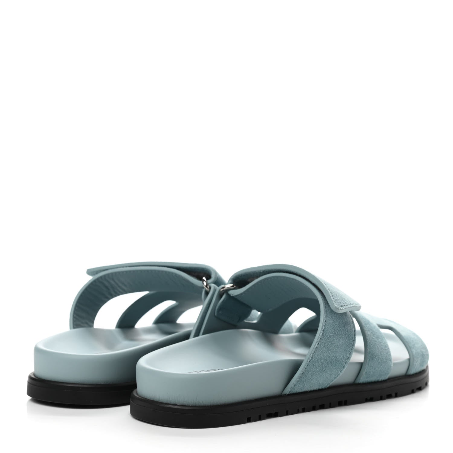 Hermes Suede Goatskin Womens Chypre Sandals 36 Vert d'Eau 4 of 8