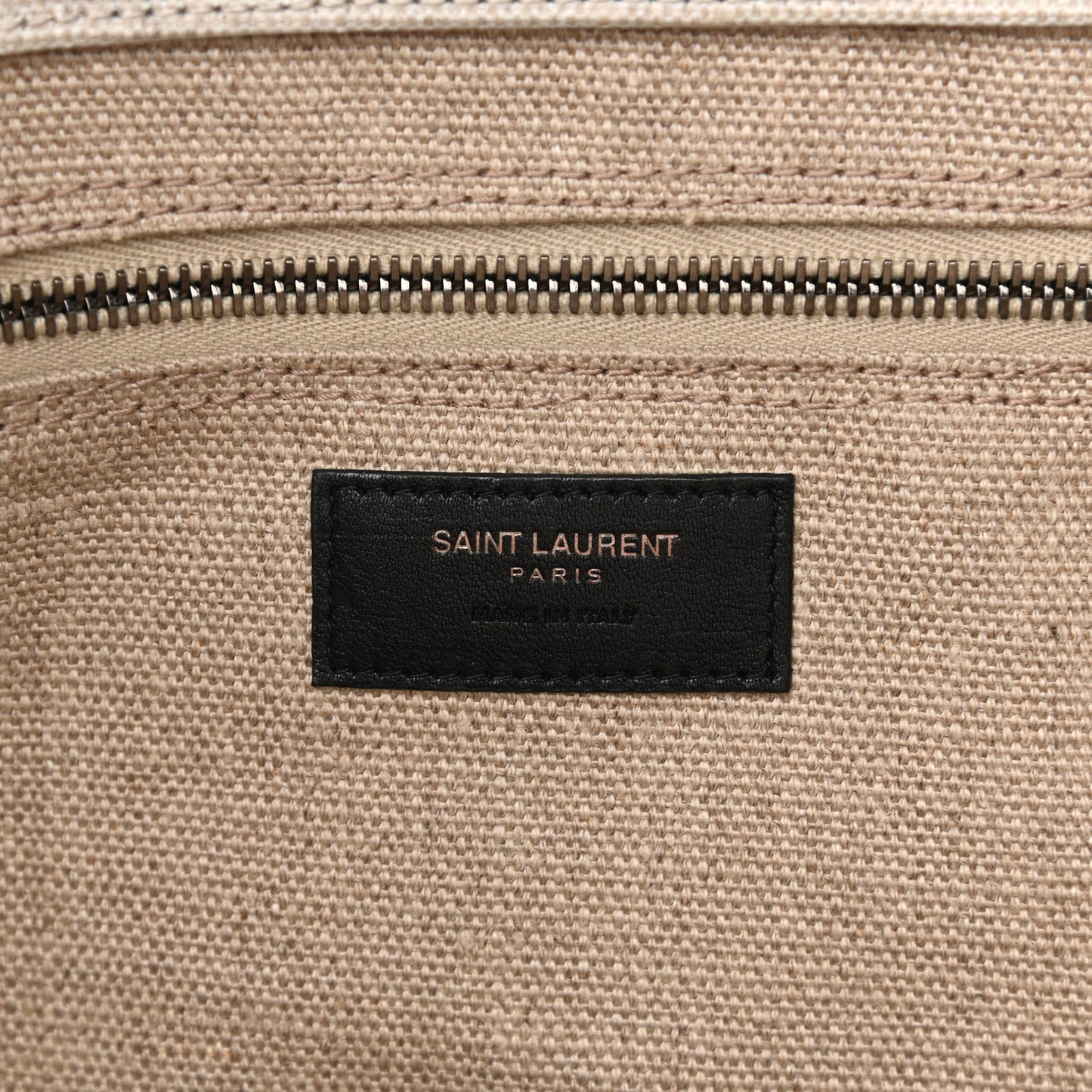 Linen Calfskin Rive Gauche Tote Optic White
