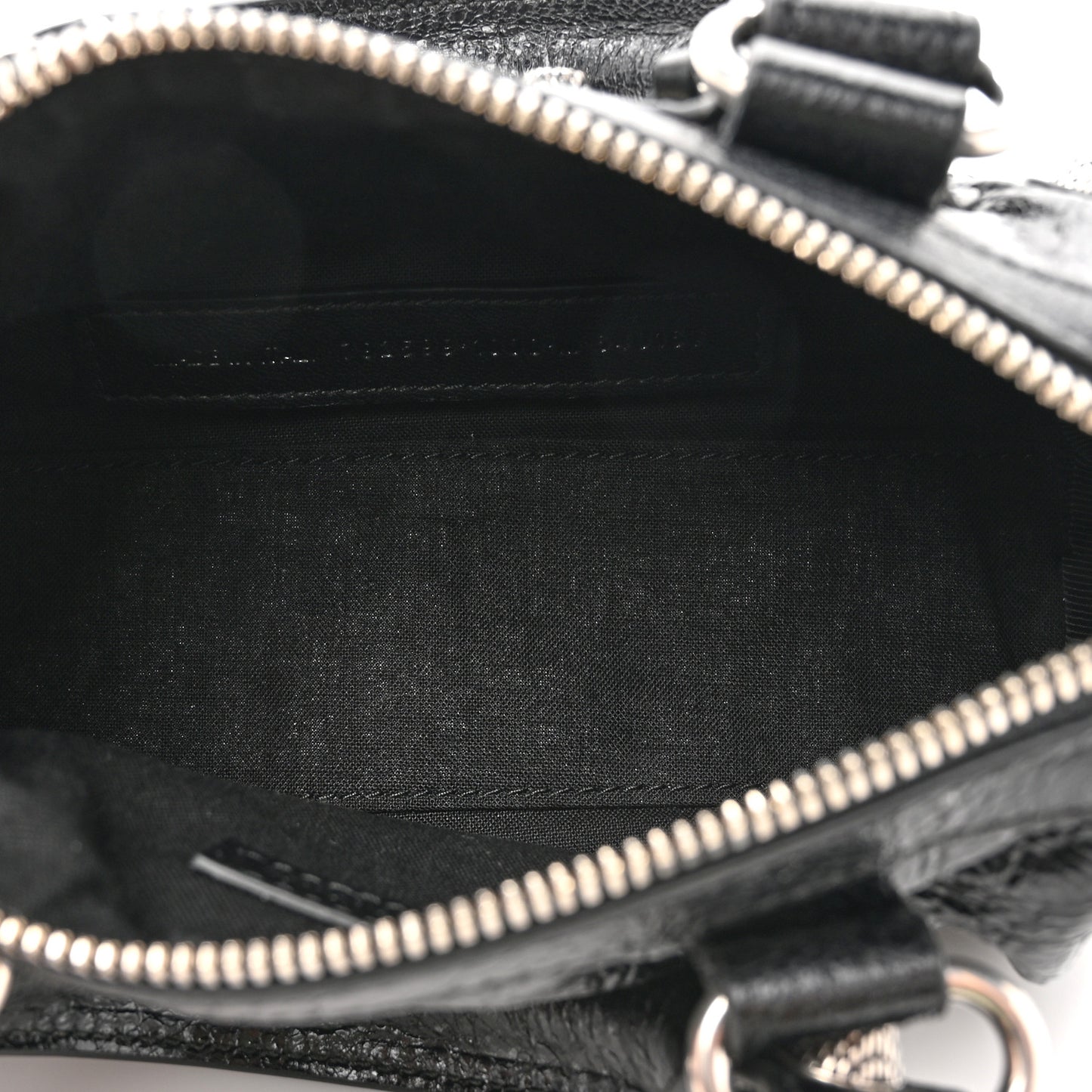 Agneau Arena Crystal Neo Nano Cagole Handbag Black