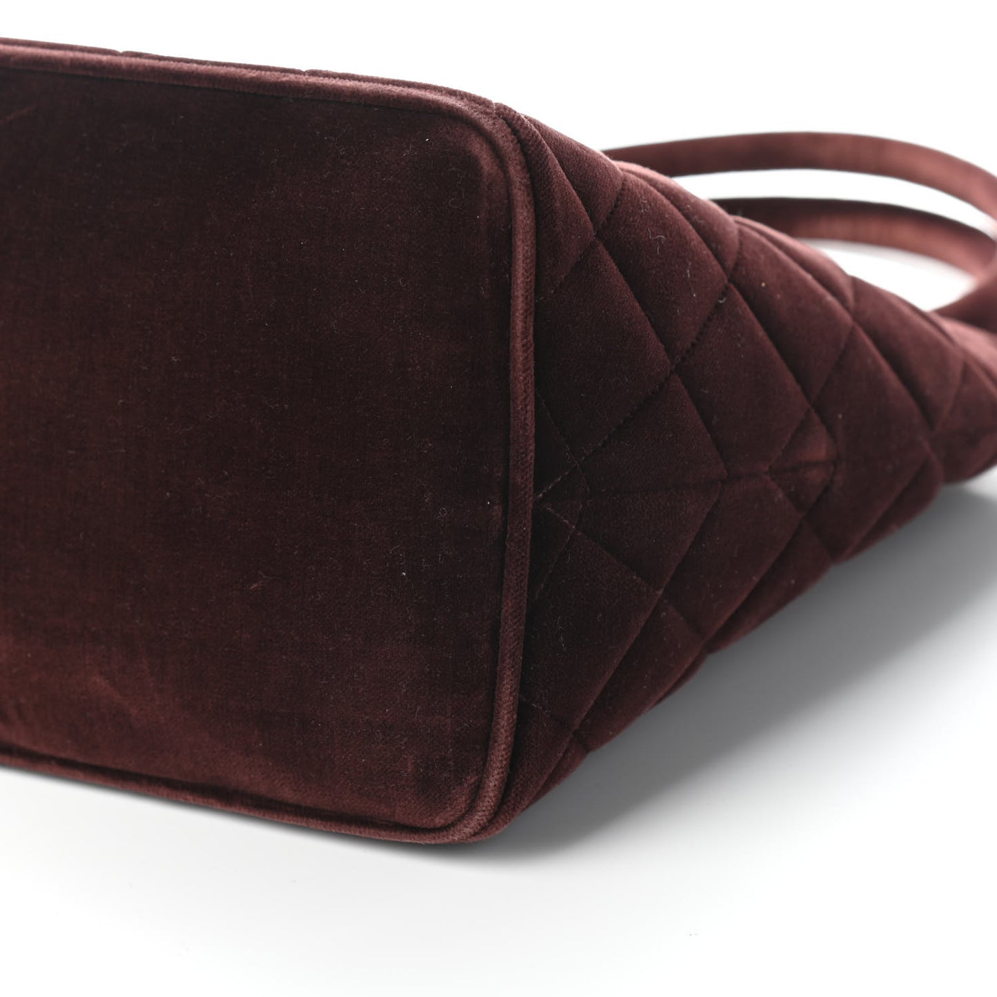 Velvet Quilted Medallion Tote Brown