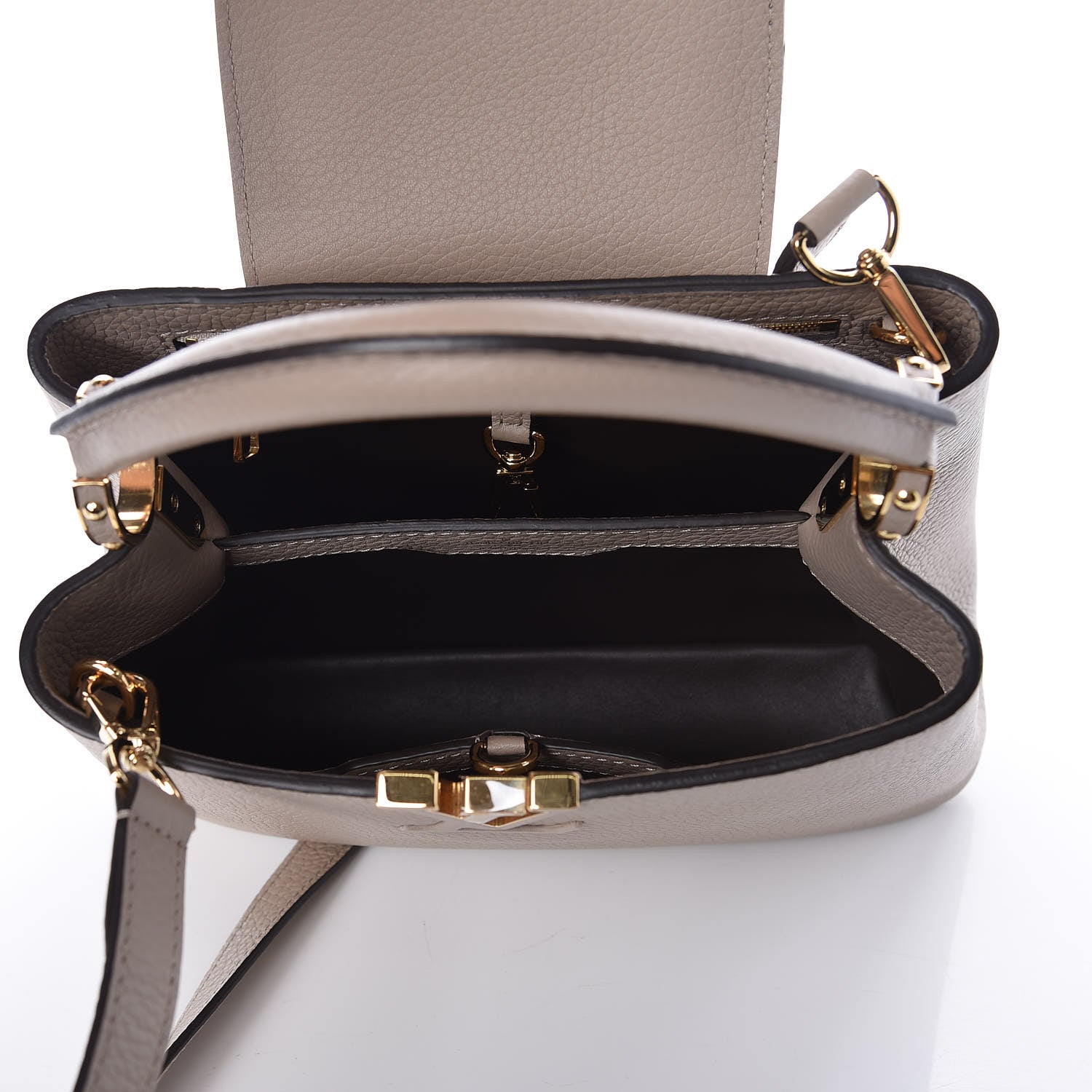Louis Vuitton Taurillon Capucines BB Galet 6 of 9