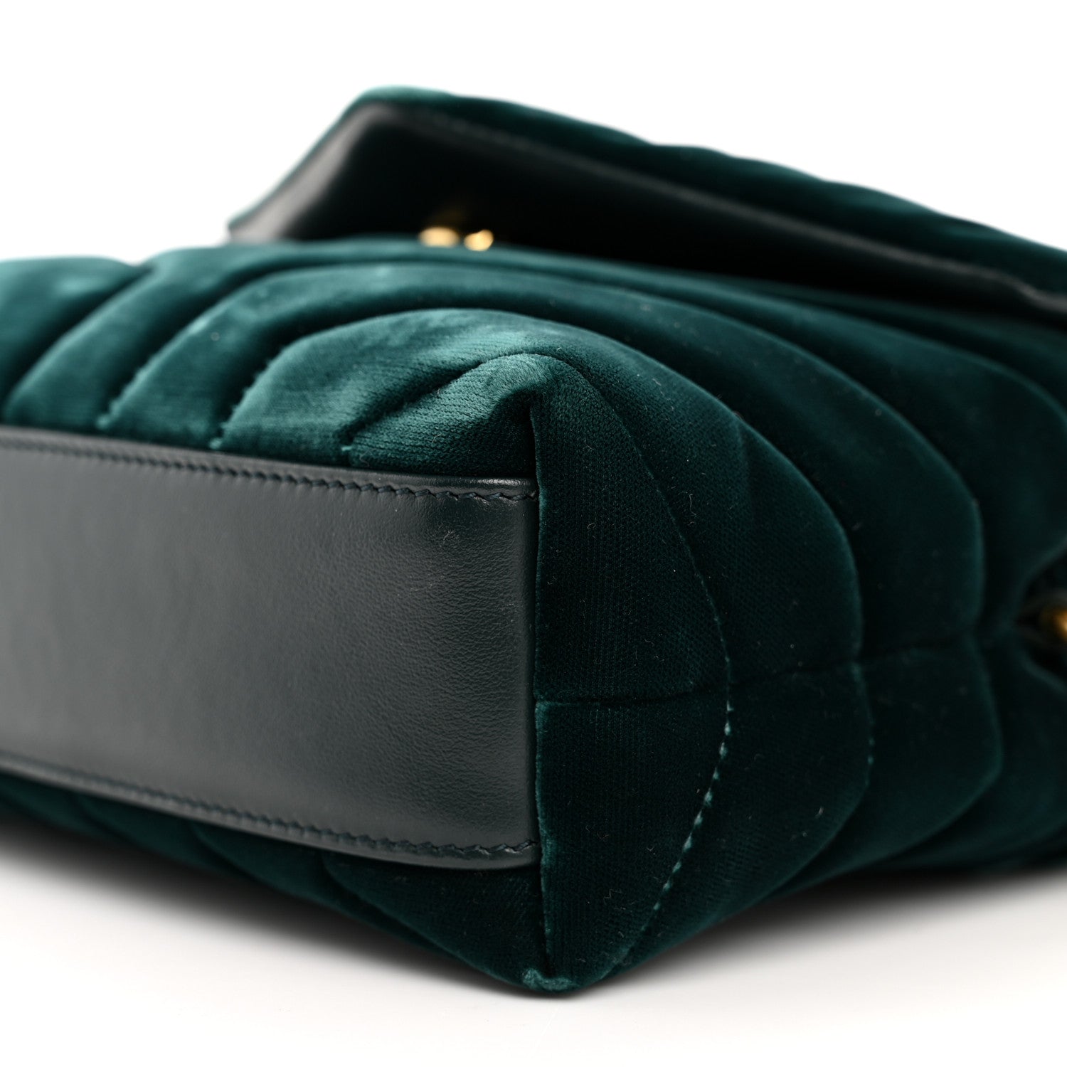 Saint Laurent Velvet Y Quilted Monogram Toy Loulou Chain Satchel Dark Ottanio 9 of 9