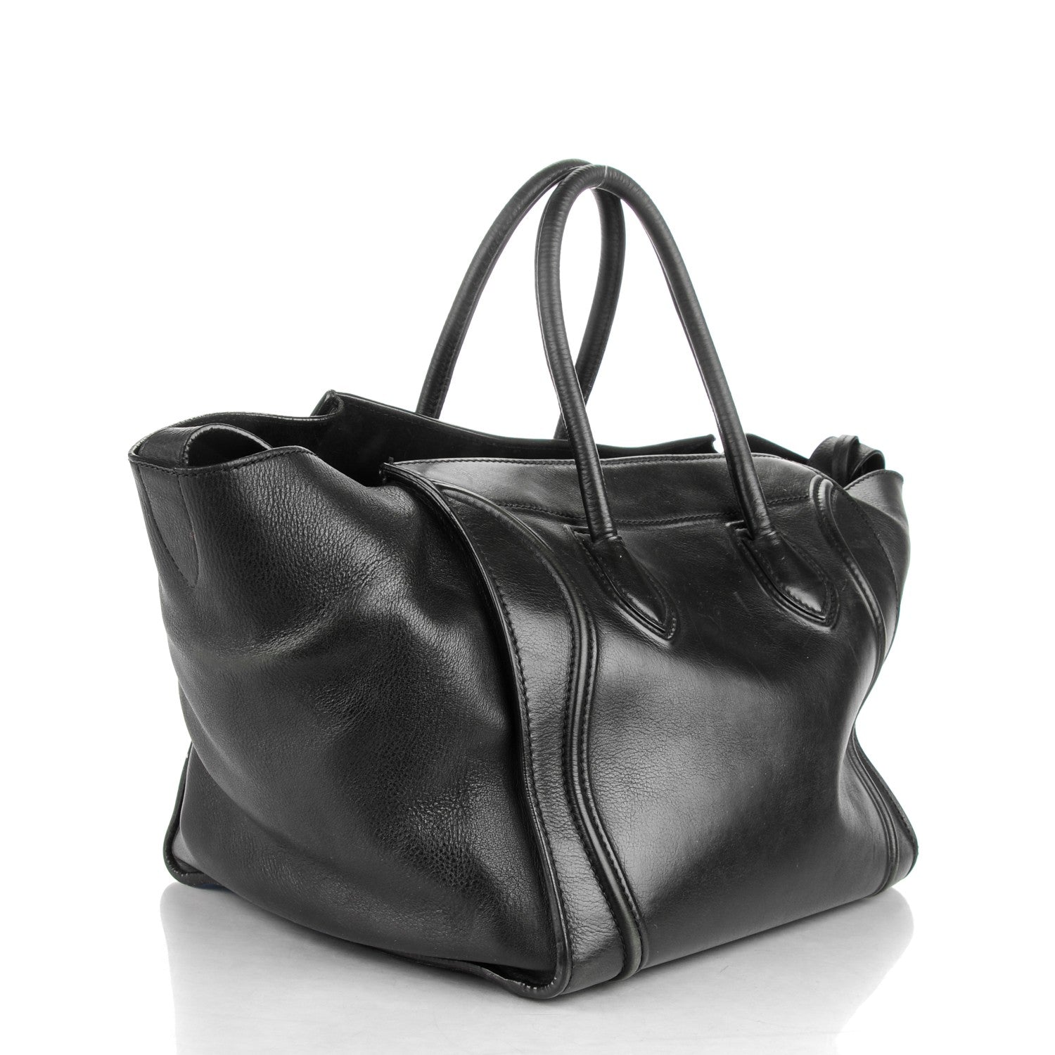 Celine Supple Calfskin Medium Phantom Luggage Black 3 of 10