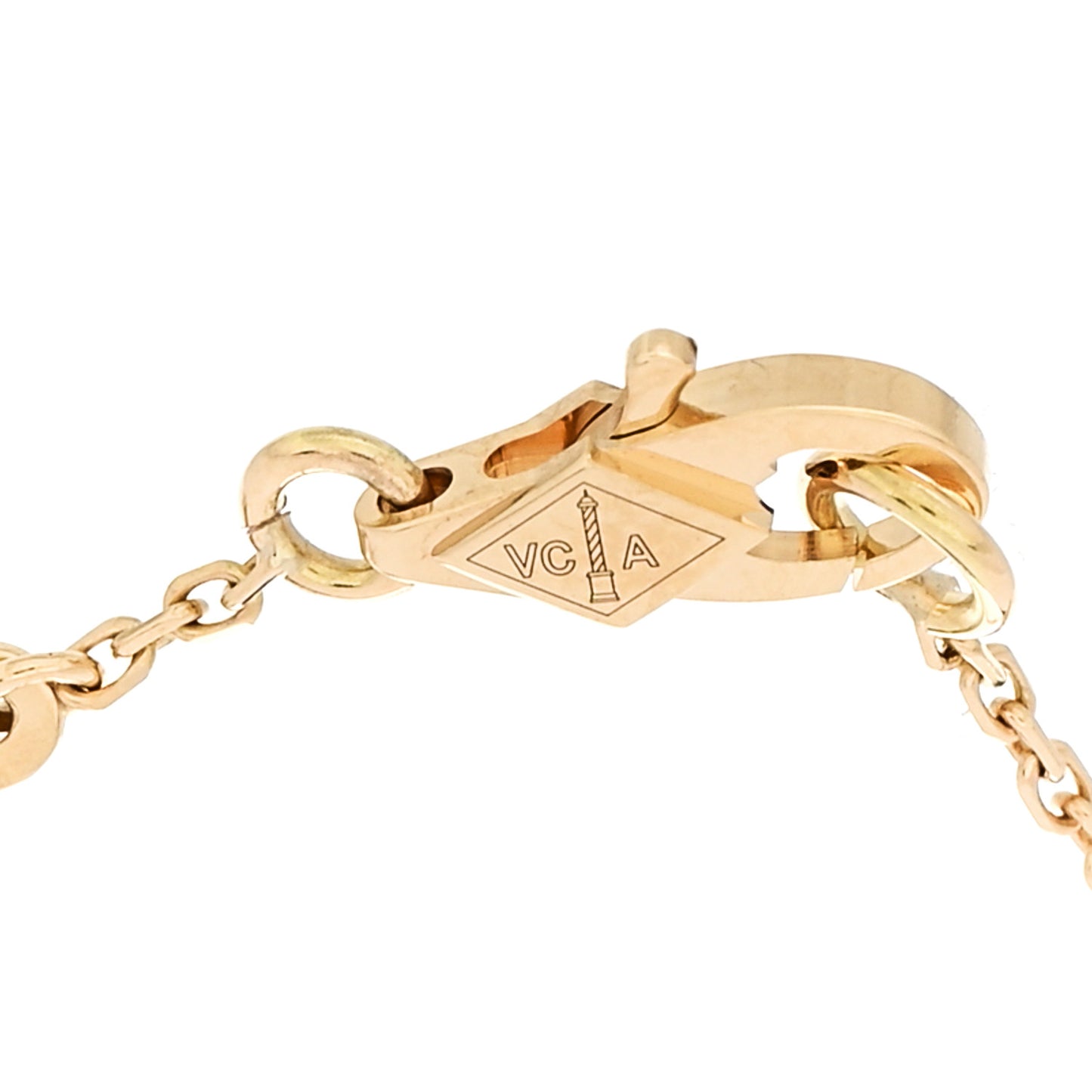 18K Yellow Gold Mother of Pearl Sweet Alhambra Bracelet