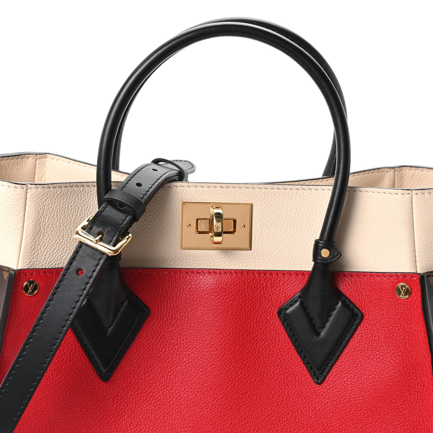 Louis Vuitton Calfskin Monogram On My Side Pirate Red 7 of 10