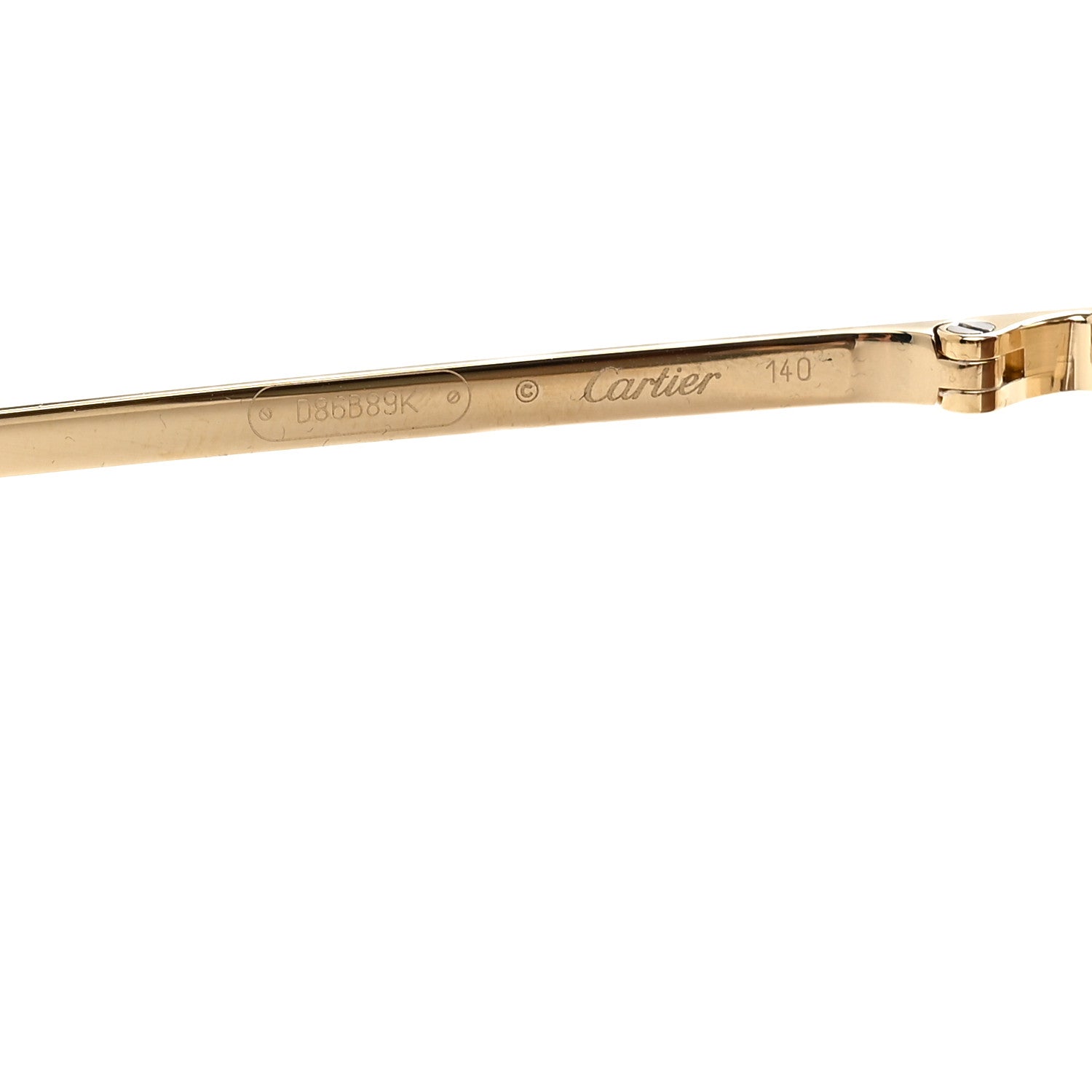 Cartier Santos CT0083S Aviator Sunglasses Gold Tortoise 5 of 7