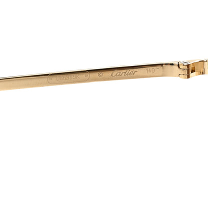 Cartier Santos CT0083S Aviator Sunglasses Gold Tortoise 5 of 7