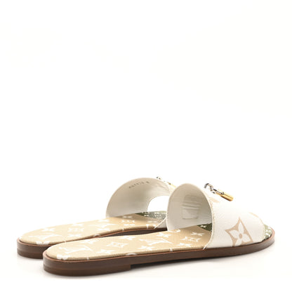 Louis Vuitton Monogram Giant Lock It Flat Mules 40 Kaki White 5 of 8