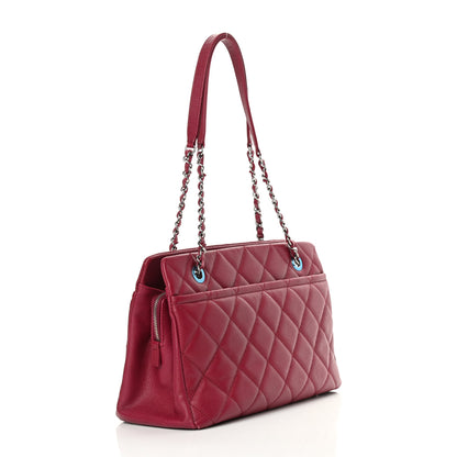 Chanel Caviar Quilted Timeless CC Shopping Tote Red 2 of 15