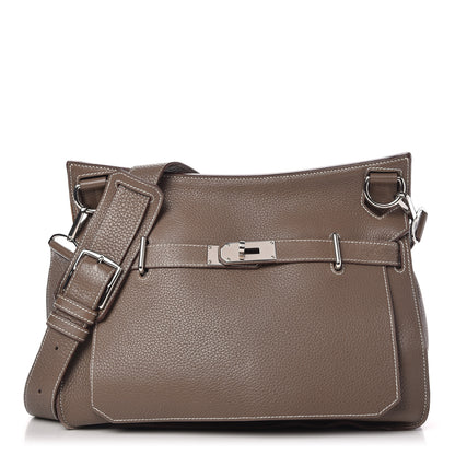 Hermes Taurillon Clemence Jypsiere 34 Etoupe 1 of 9