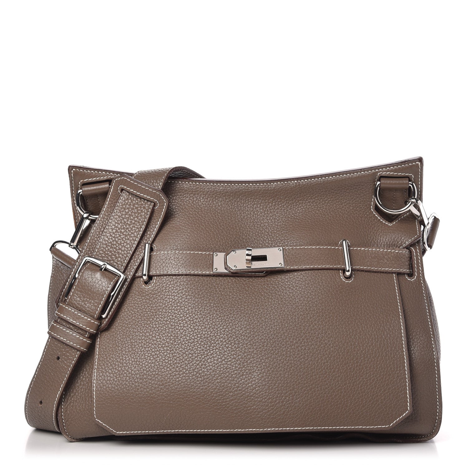 Hermes Taurillon Clemence Jypsiere 34 Etoupe 1 of 9