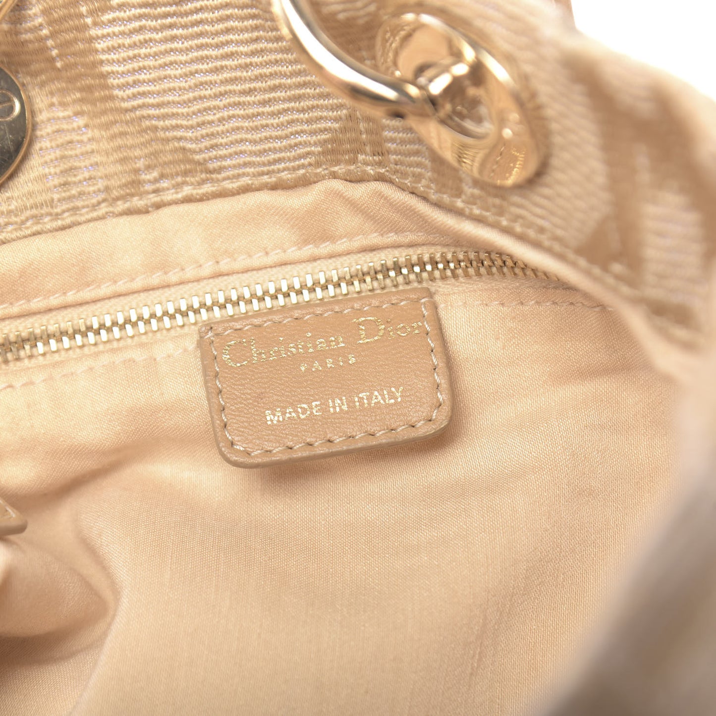 Canvas Cannage Small Soft Lady Dior Shopping Tote Beige