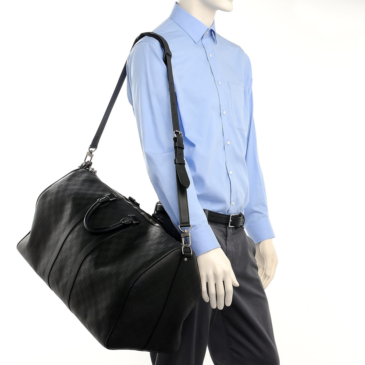 Damier Infini Keepall Bandouliere 55 Onyx