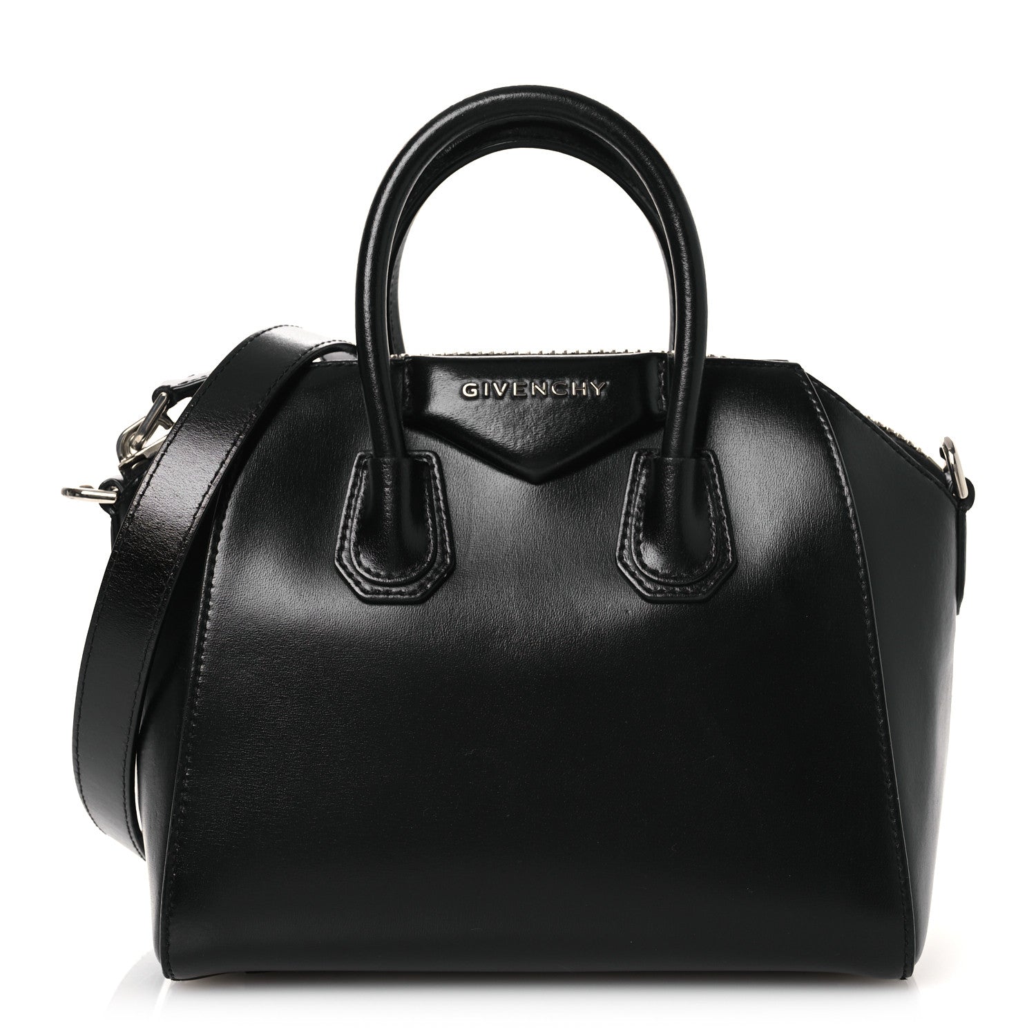 Givenchy Shiny Lord Calfskin Mini Antigona Black 1 of 13