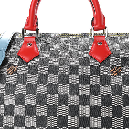 Louis Vuitton Damier Speedy Bandouliere 30 Black White 8 of 10