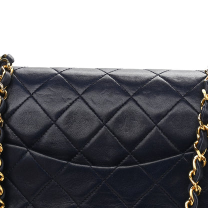 Chanel Lambskin Quilted Small Double Flap Navy 19 of 19