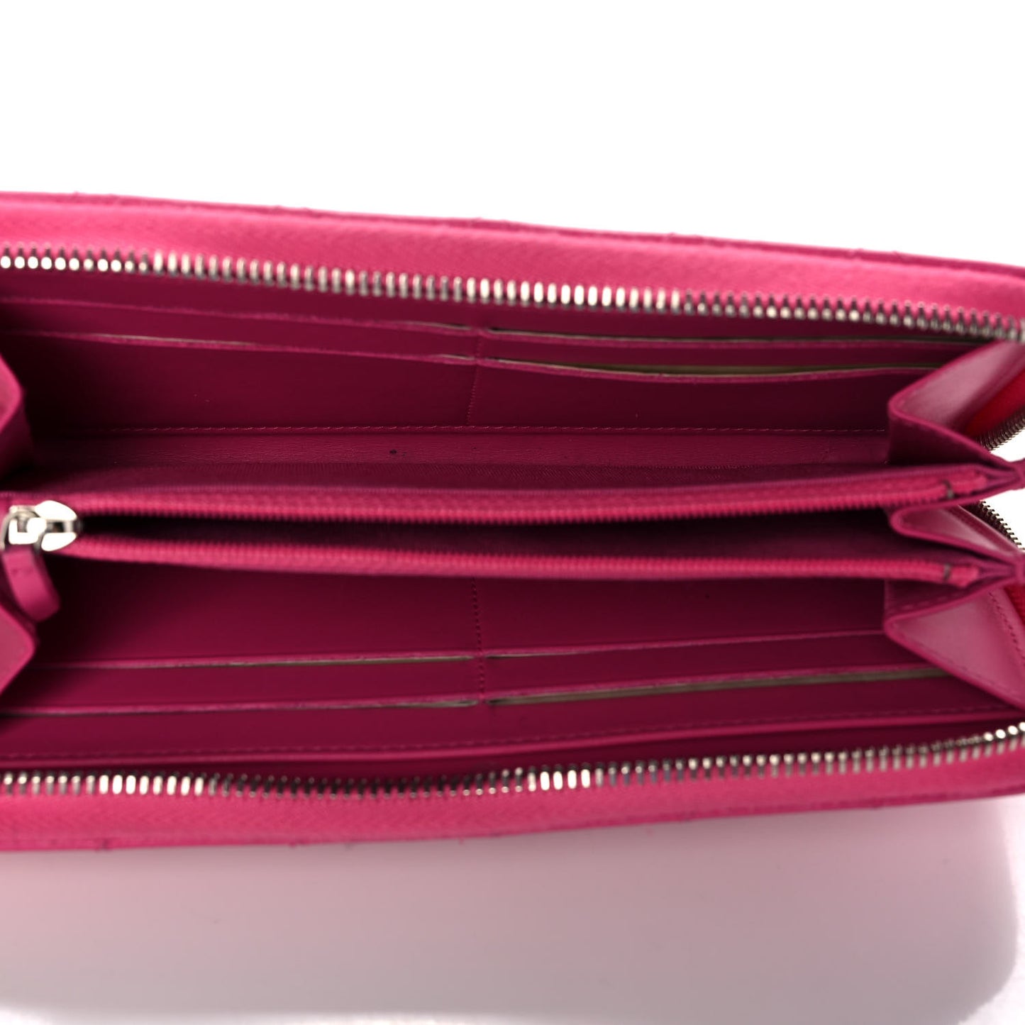 Caviar Quilted Large Gusset Zip Around Wallet Pink