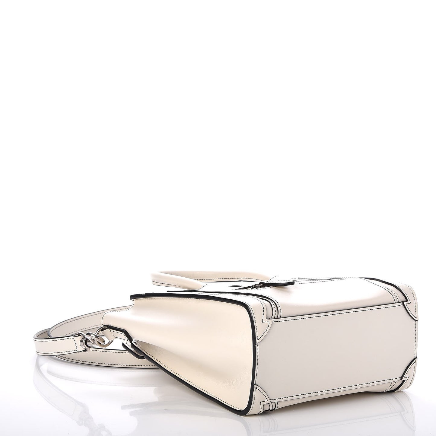 Satin Calfskin Nano Luggage White