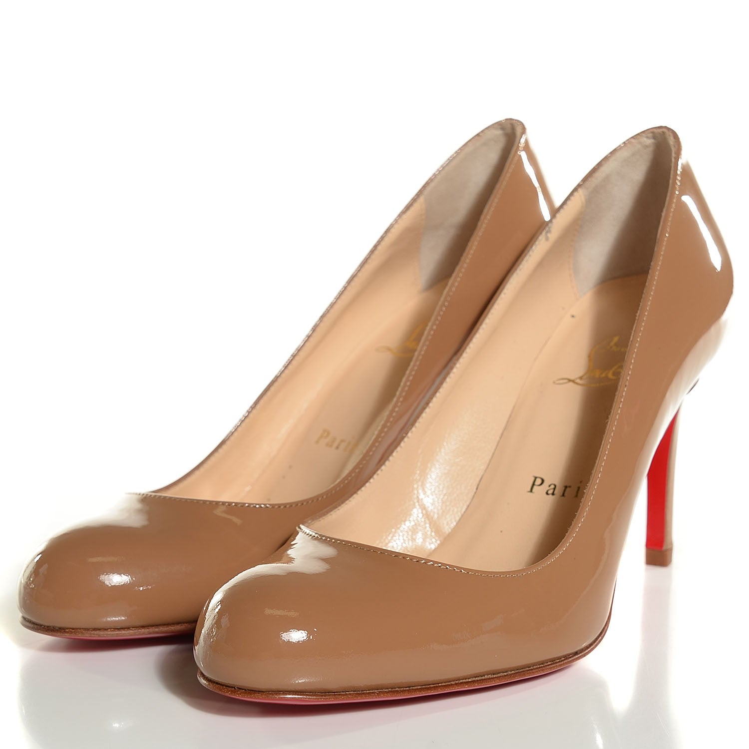 Christian Louboutin Patent Simple 85 Pumps 35 Camel 3 of 7