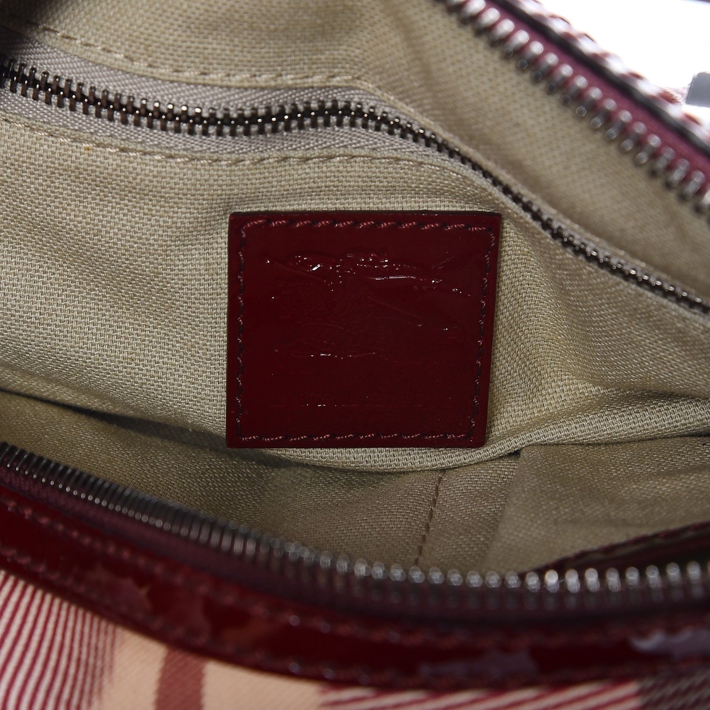 Nova Check Heart Small Chester Bowling Bag Berry Red