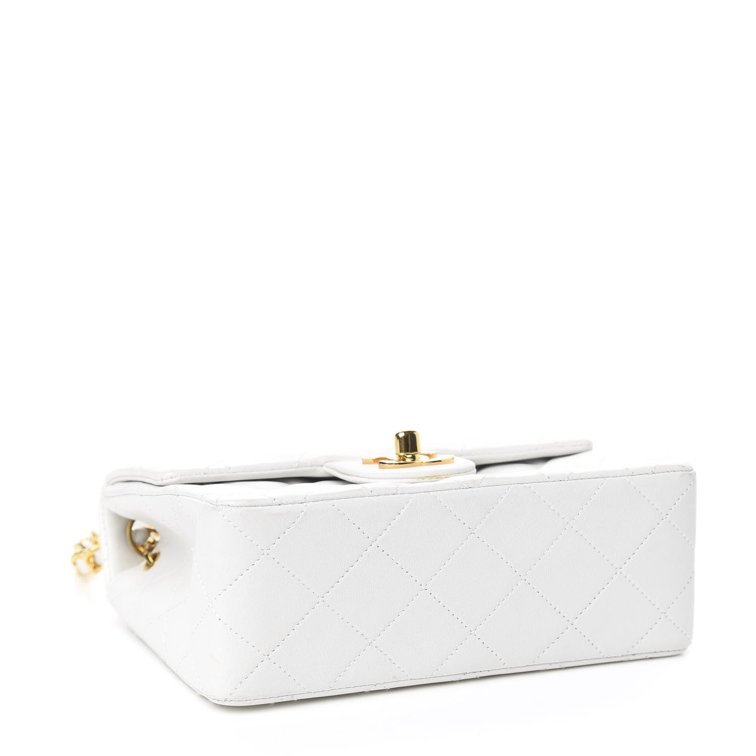 Chanel Lambskin Quilted Mini Square Flap White 4 of 15