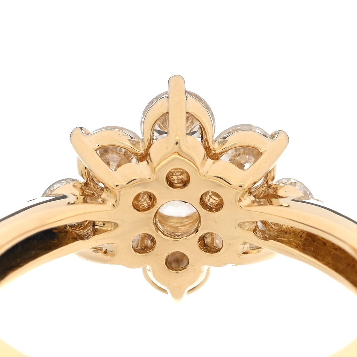 Parker & West by FASHIONPHILE 18K Yellow Gold Diamond 1.00ctw Flower Ring 51 5.75 8 of 10