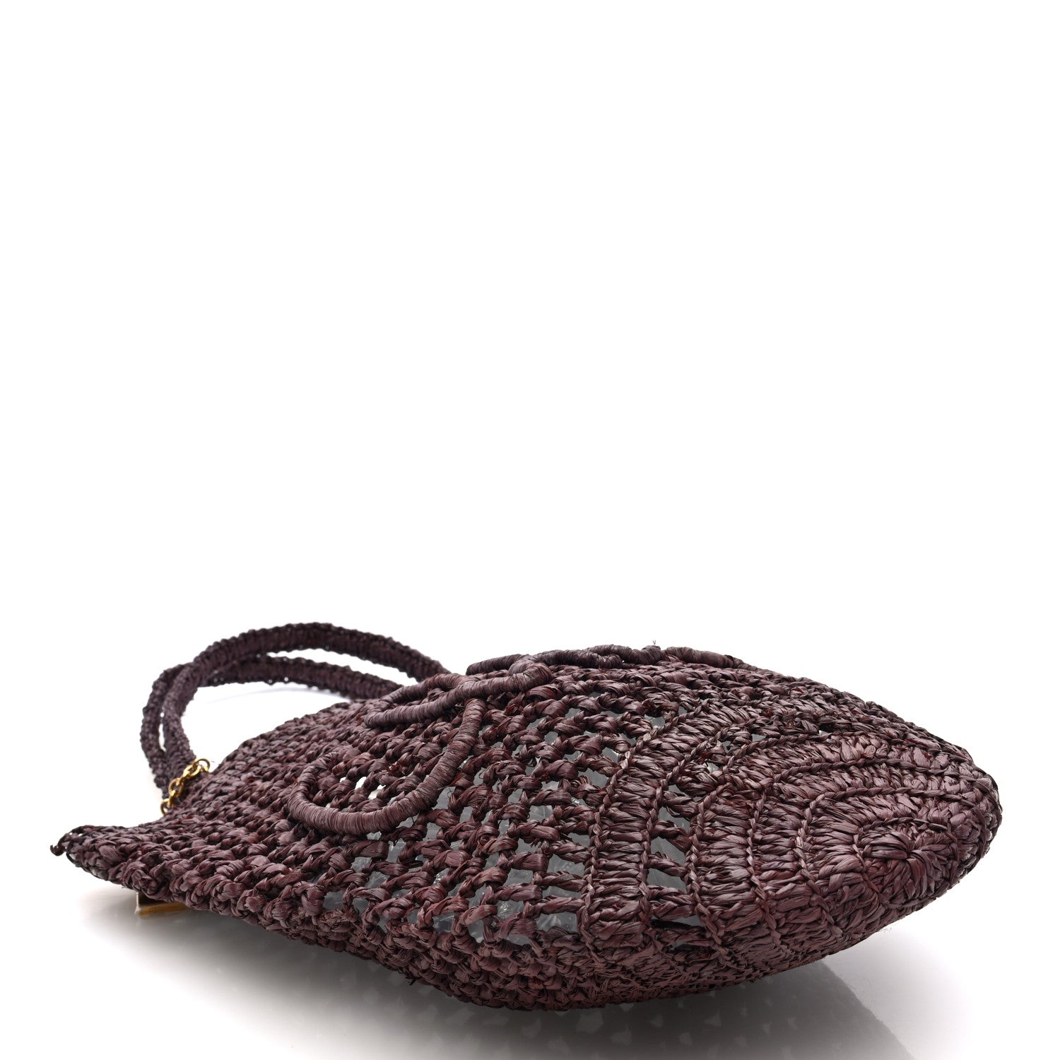 Chloe Raffia Small Summer Banana Tote Kohl Brown 4 of 9