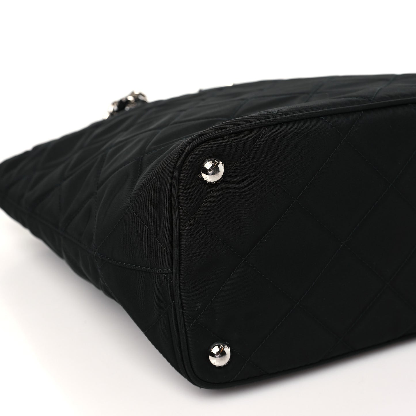 Nylon Tessuto Impuntu Quilted Tote Black