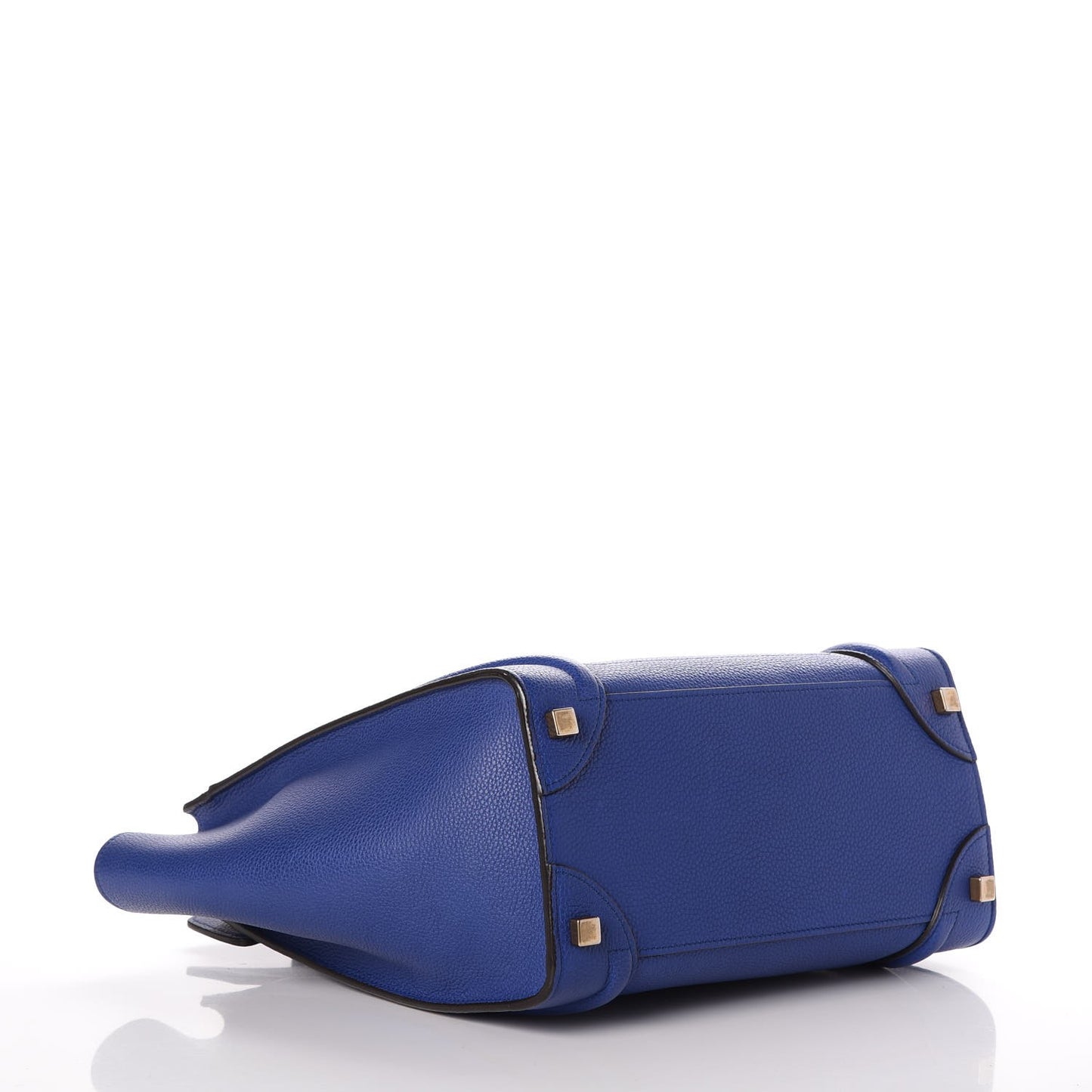 Drummed Calfskin Micro Luggage Indigo
