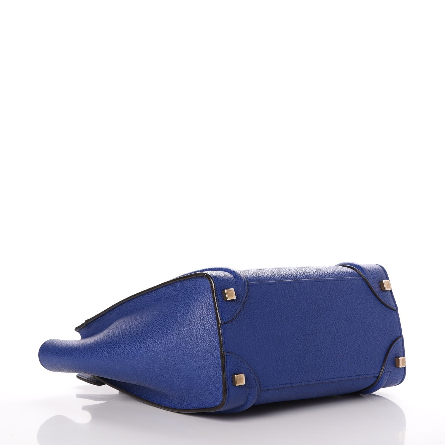 Celine Drummed Calfskin Micro Luggage Indigo 4 of 7