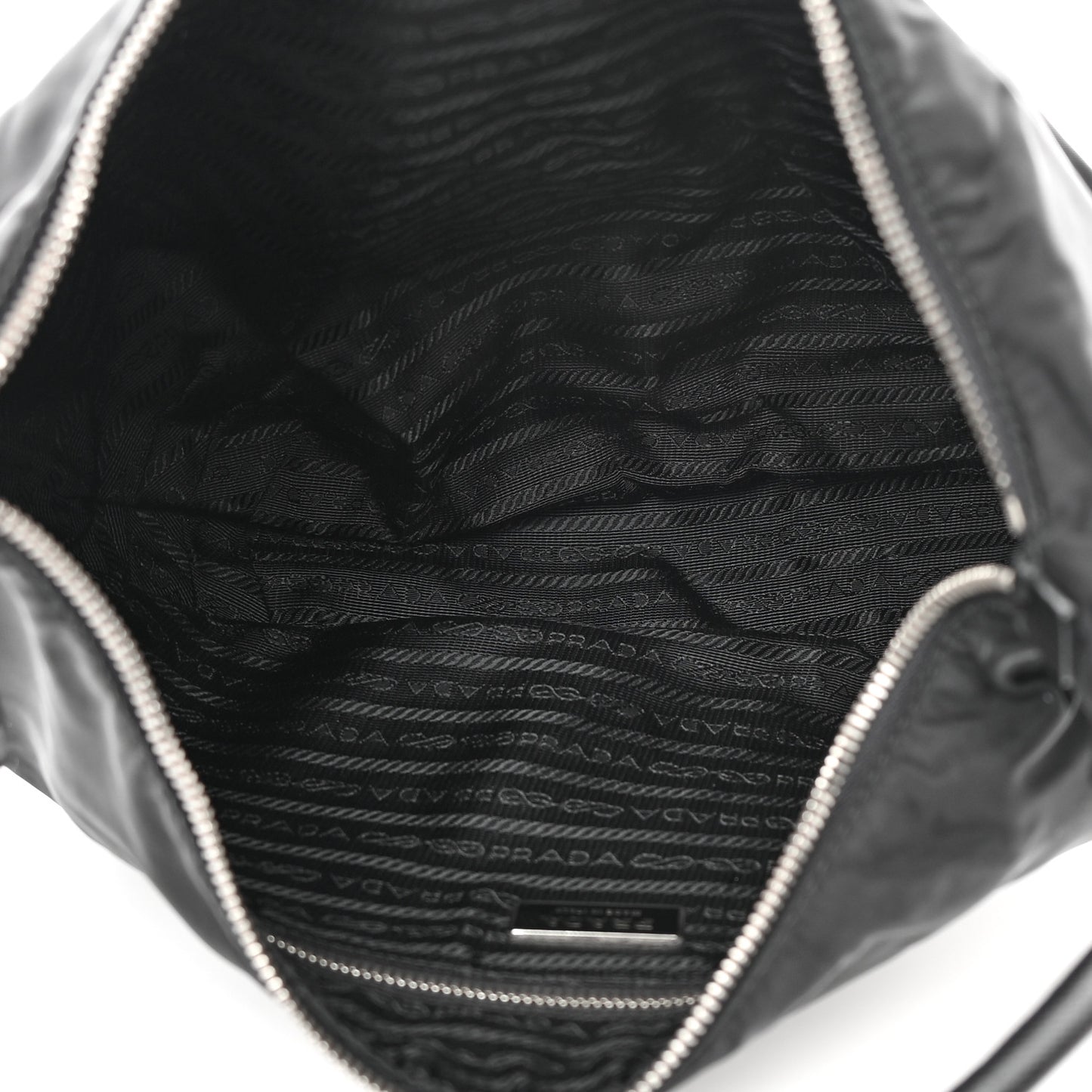 Tessuto Nylon Saffiano Sacca Shoulder Bag Black