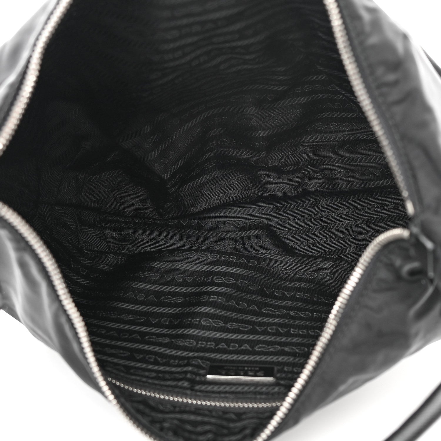 Prada Tessuto Nylon Saffiano Sacca Shoulder Bag Black 5 of 11