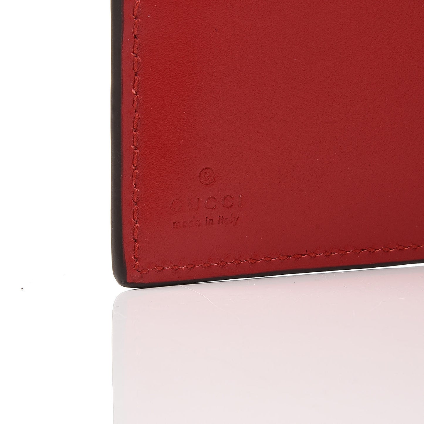 Guccissima Signature Web New Web Bi-Fold Coin Wallet Hibiscus Red