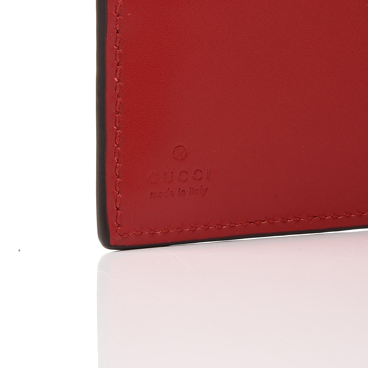 Gucci Guccissima Signature Web New Web Bi-Fold Coin Wallet Hibiscus Red 6 of 8