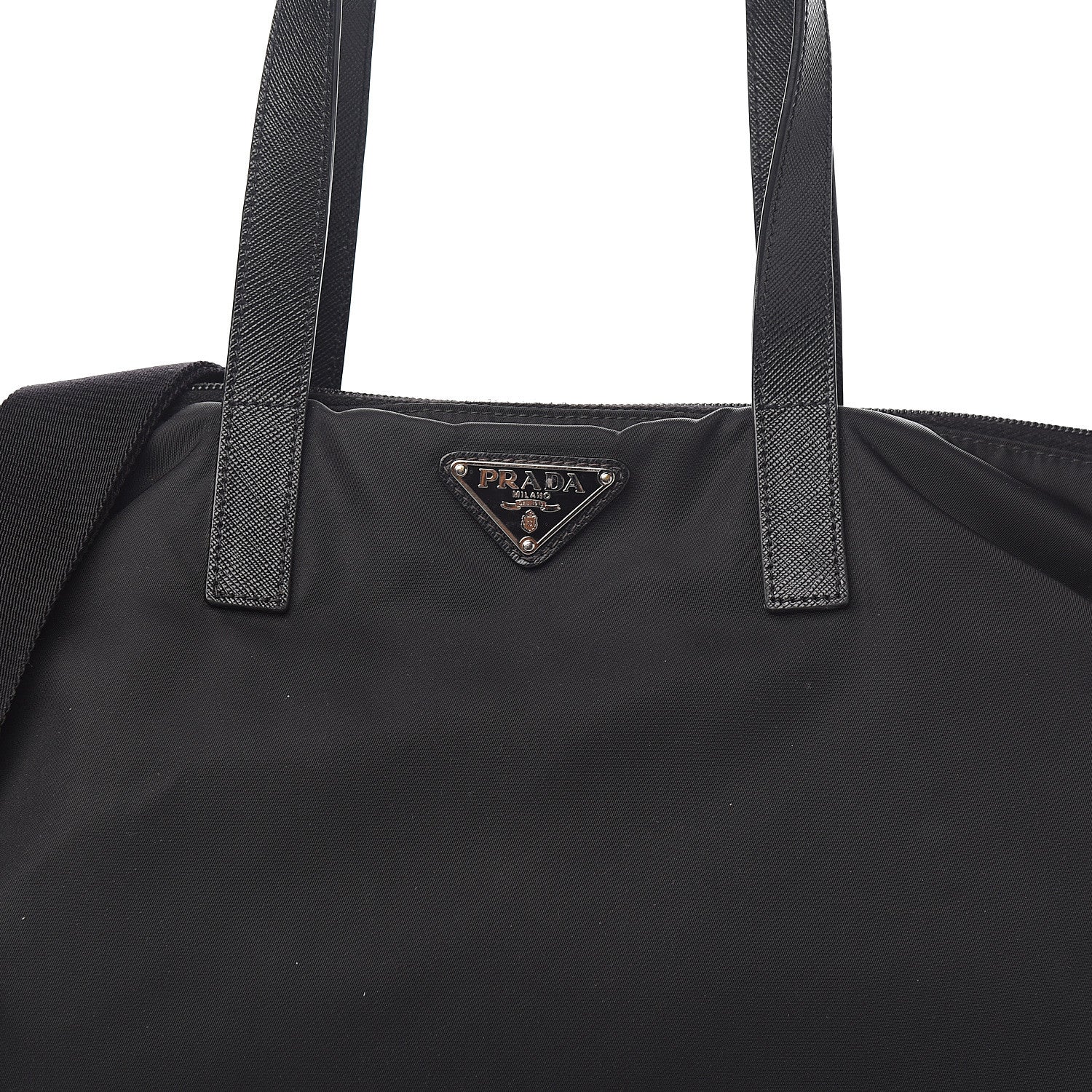Prada Tessuto Nylon Saffiano Tote Black 9 of 9