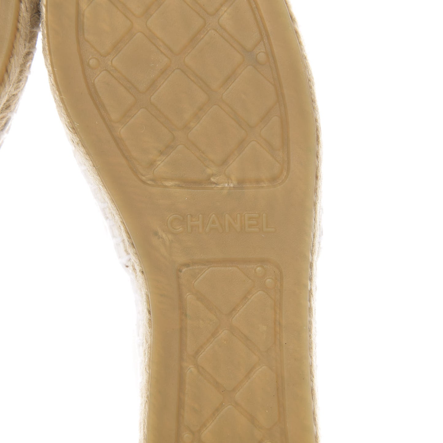Lambskin Quilted CC Espadrilles 39 White
