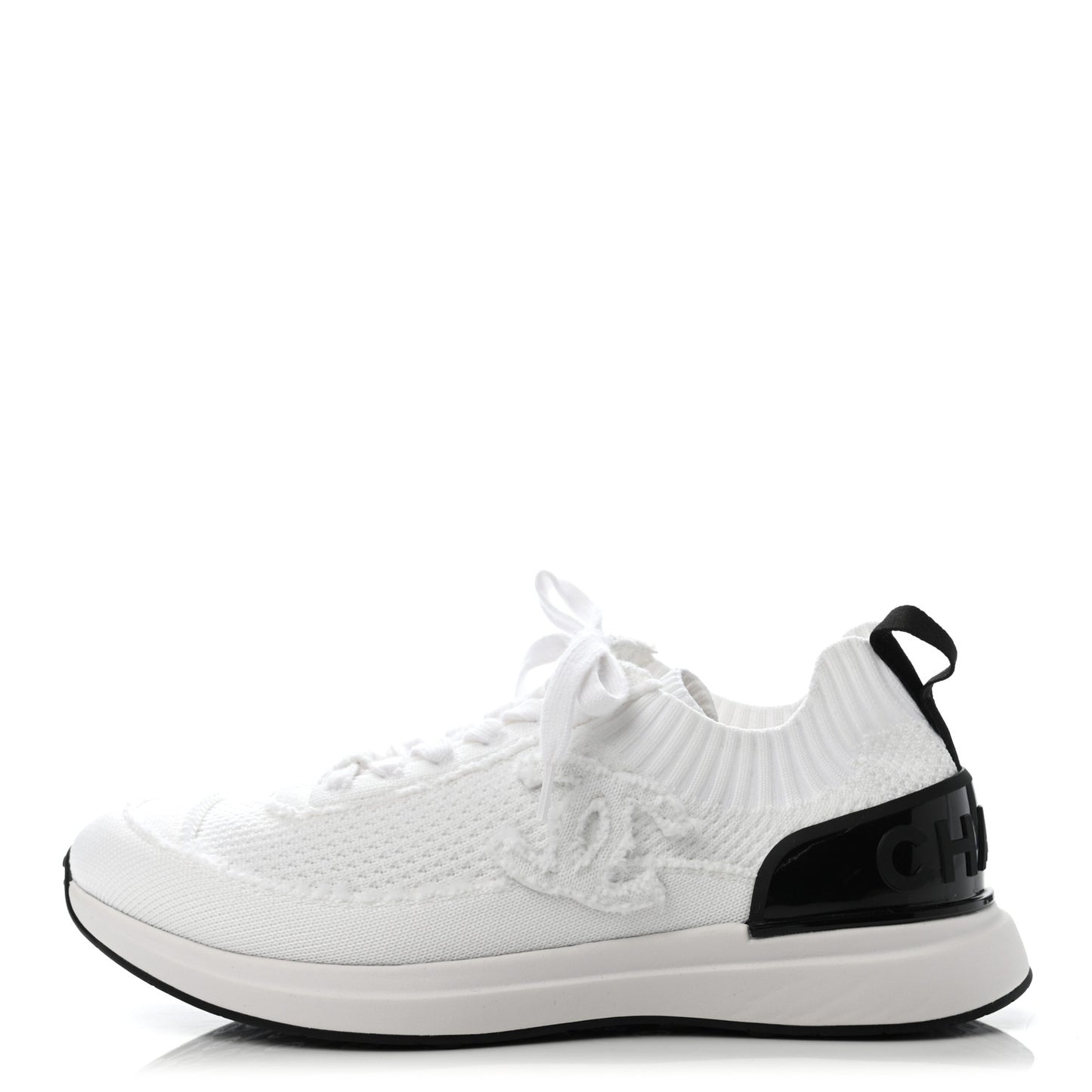 Fabric Logo Sneakers 39.5 White