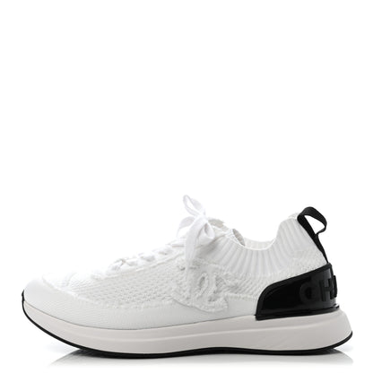 Chanel Fabric Logo Sneakers 39.5 White 2 of 7