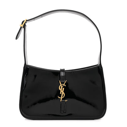 Saint Laurent Patent Le 5 A 7 Hobo Black 1 of 12