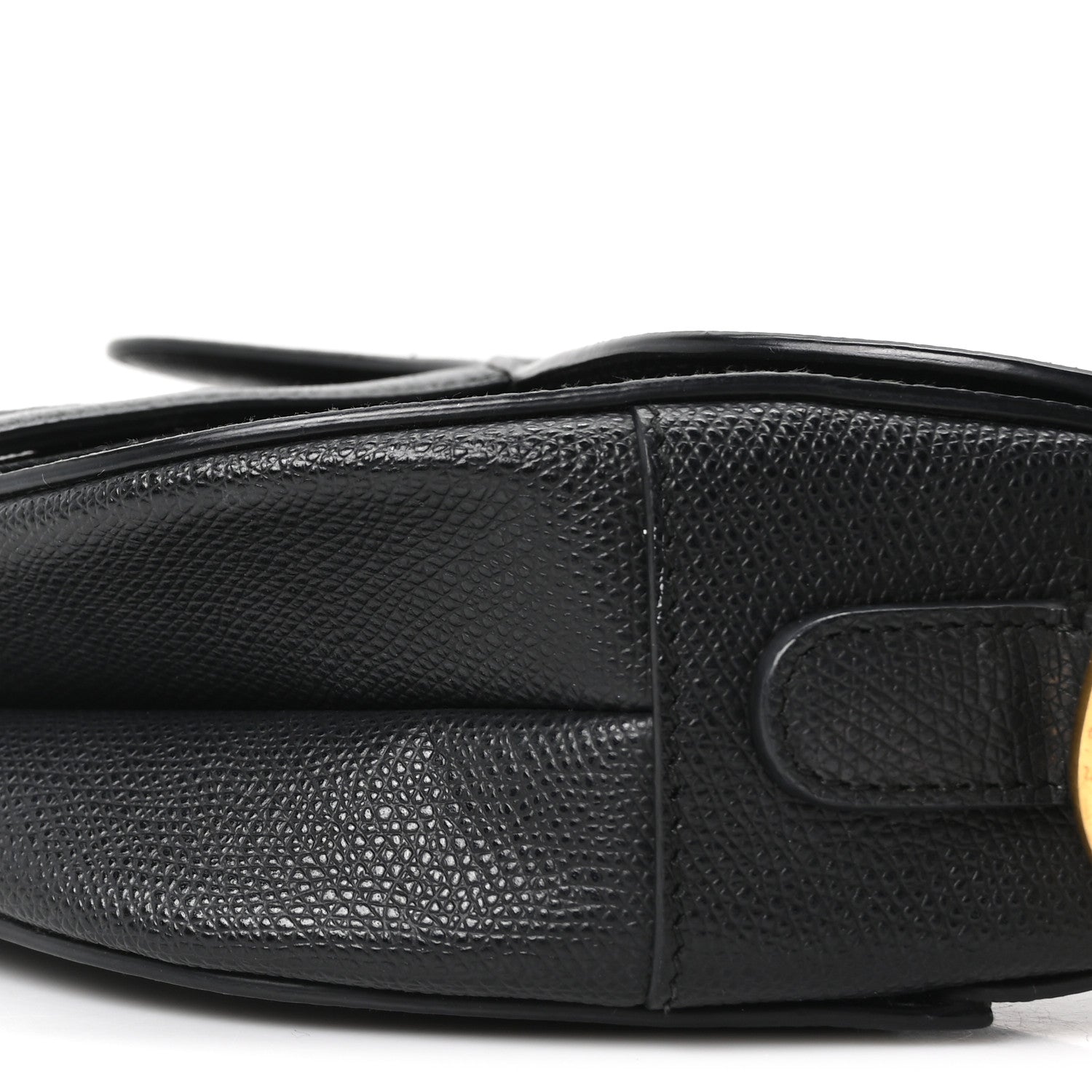 Christian Dior Grained Calfskin Saddle Bag Black 10 of 10