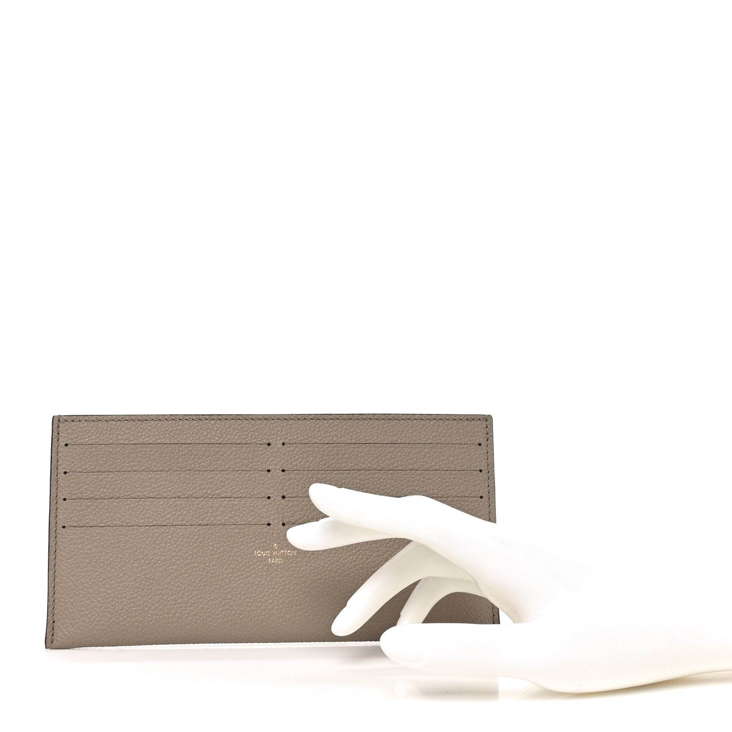 Calfskin Felicie Chain Wallet Card Holder Insert Tourterelle