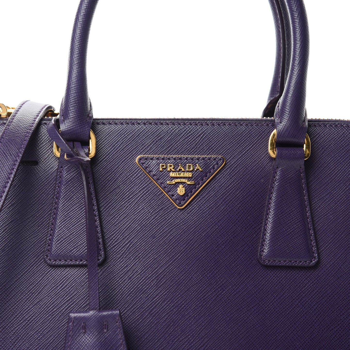 Saffiano Lux Mini Galleria Double Zip Tote Uva
